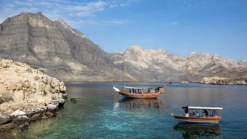 Dhows in the fjords of Musandam